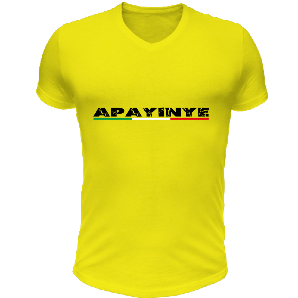 T-Shirt Unisex Scollo V Apayinye 01 Nera