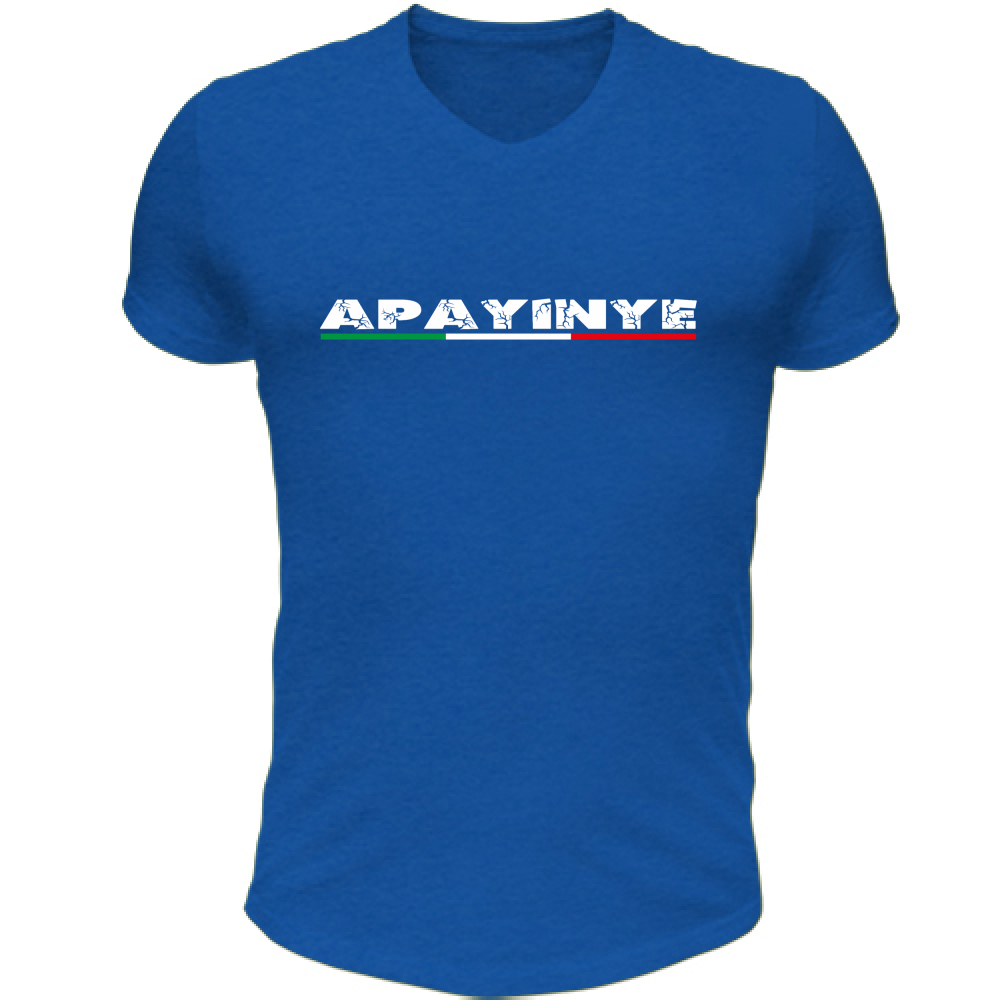 T-Shirt Unisex Scollo V Apayinye 01 Bianca