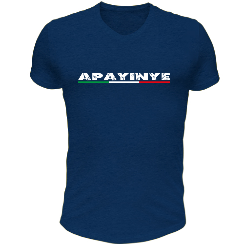 T-Shirt Unisex Scollo V Apayinye 01 Bianca