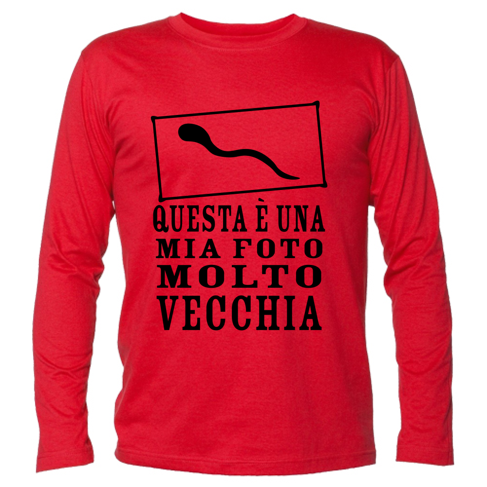 T-Shirt Unisex Manica Lunga Questa è una mia foto molto vecchia - Manica Lung