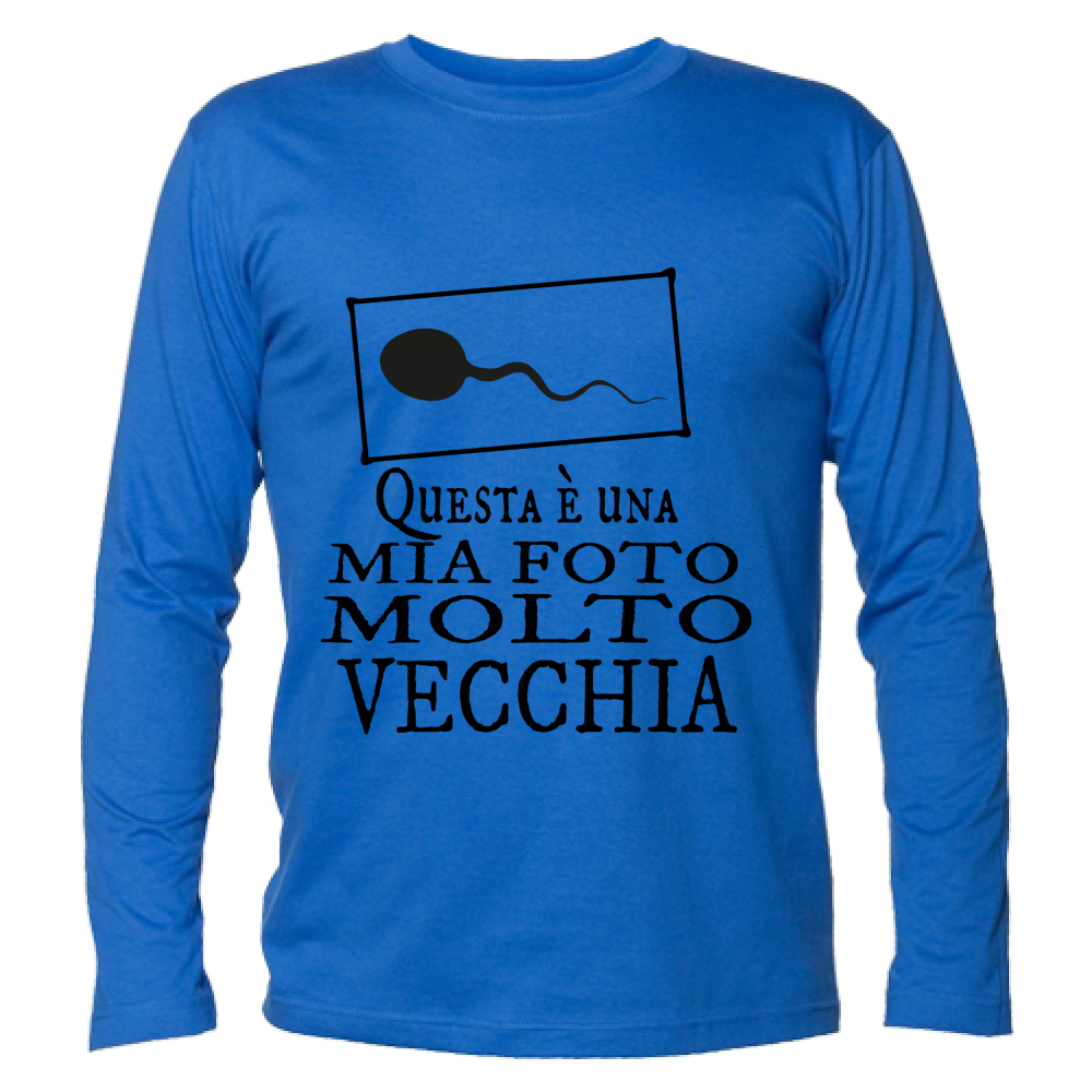 T-Shirt Unisex Manica Lunga Questa è una mia foto molto vecchia V2 Nera