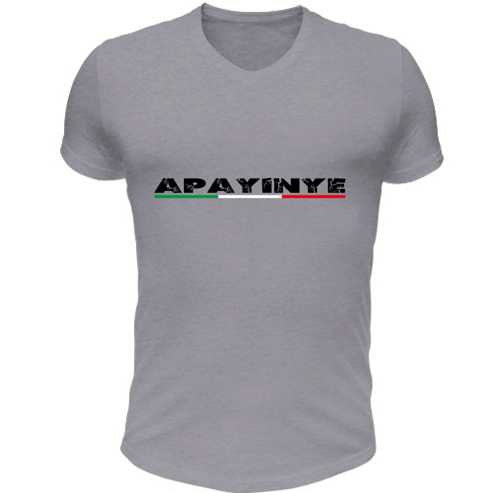 T-Shirt Unisex Scollo V Apayinye 01 Nera