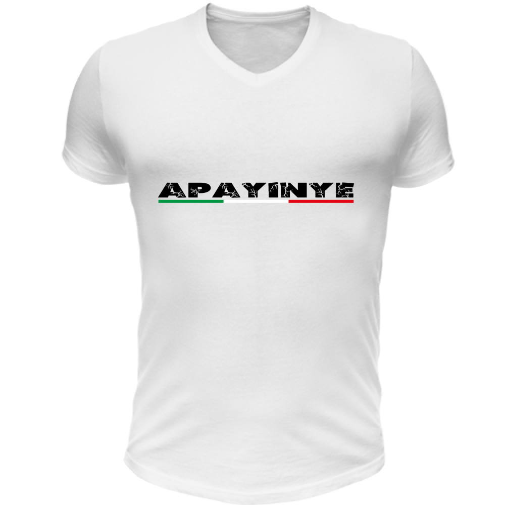 T-Shirt Unisex Scollo V Apayinye 01 Nera