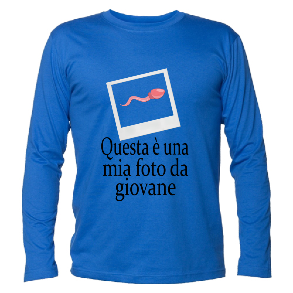 T-Shirt Unisex Manica Lunga Questa è una mia foto da giovane