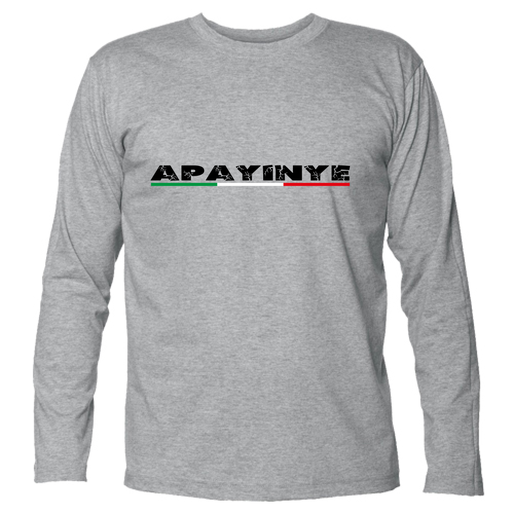 T-Shirt Unisex Manica Lunga Apayinye 01 Nera