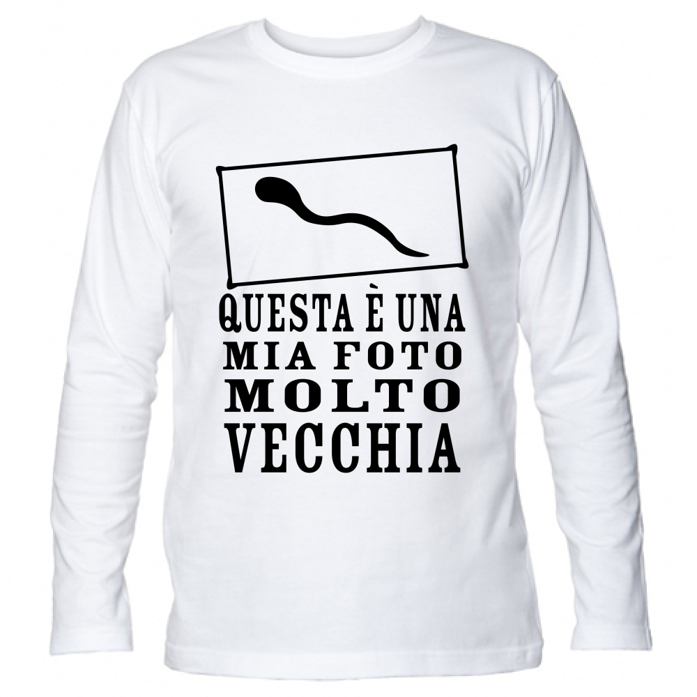T-Shirt Unisex Manica Lunga Questa è una mia foto molto vecchia - Manica Lung