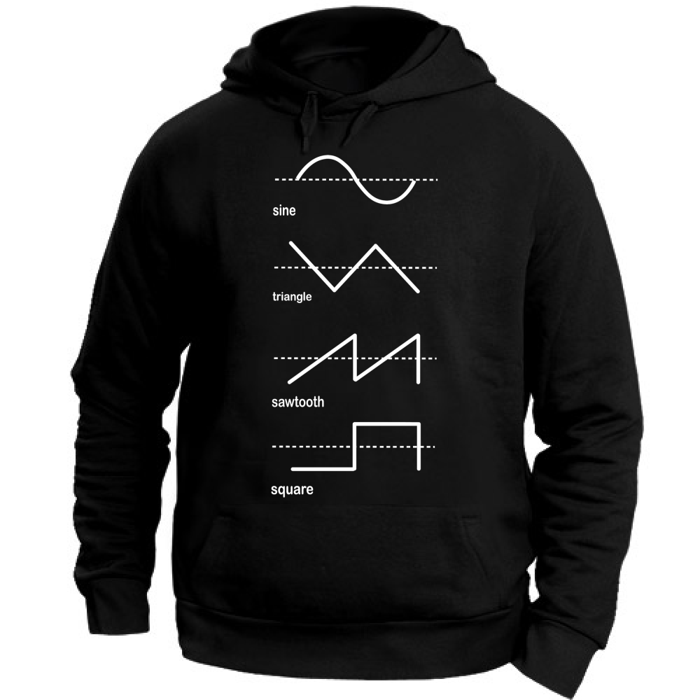 Felpa Unisex con Cappuccio onde bianco
