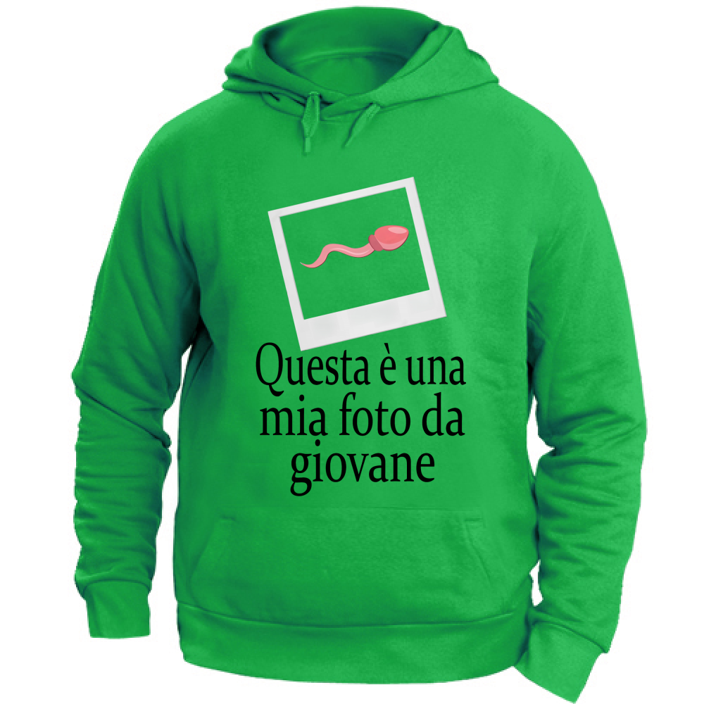 Felpa Unisex con Cappuccio Questa è una mia foto da giovane