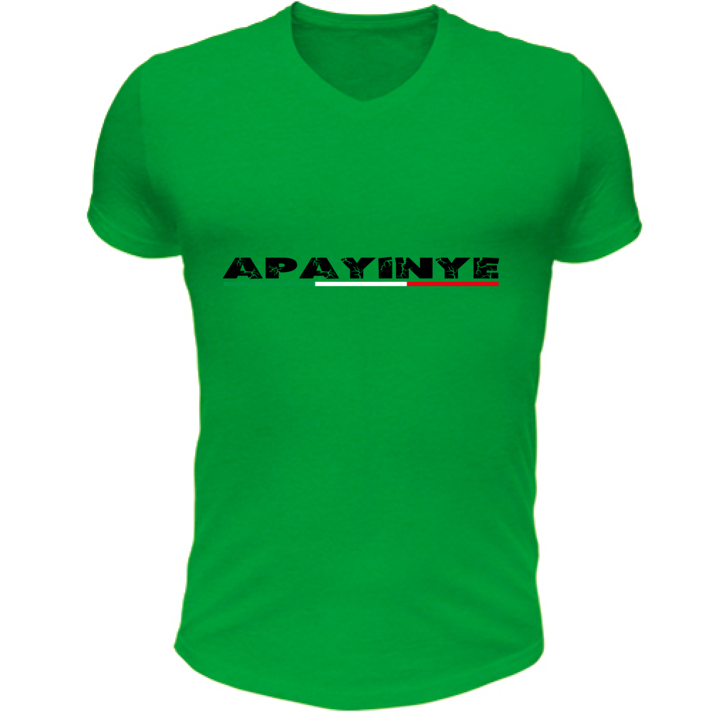 T-Shirt Unisex Scollo V Apayinye 01 Nera