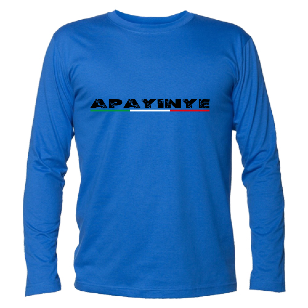 T-Shirt Unisex Manica Lunga Apayinye 01 Nera