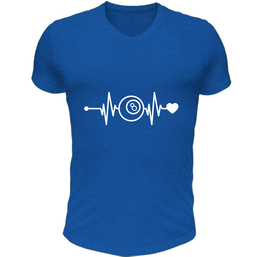 T-Shirt Unisex Scollo V Battito Bigliardo