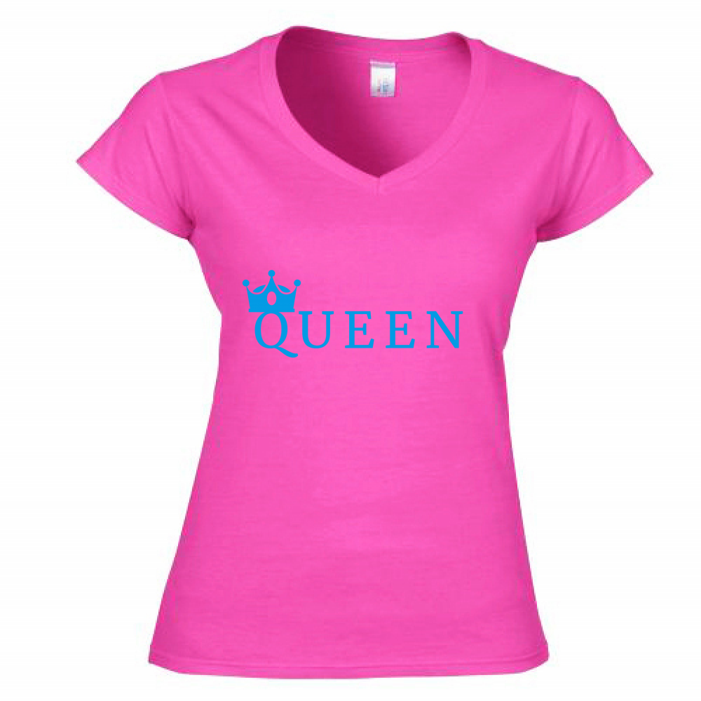 T-Shirt Donna Scollo V QUEEN
