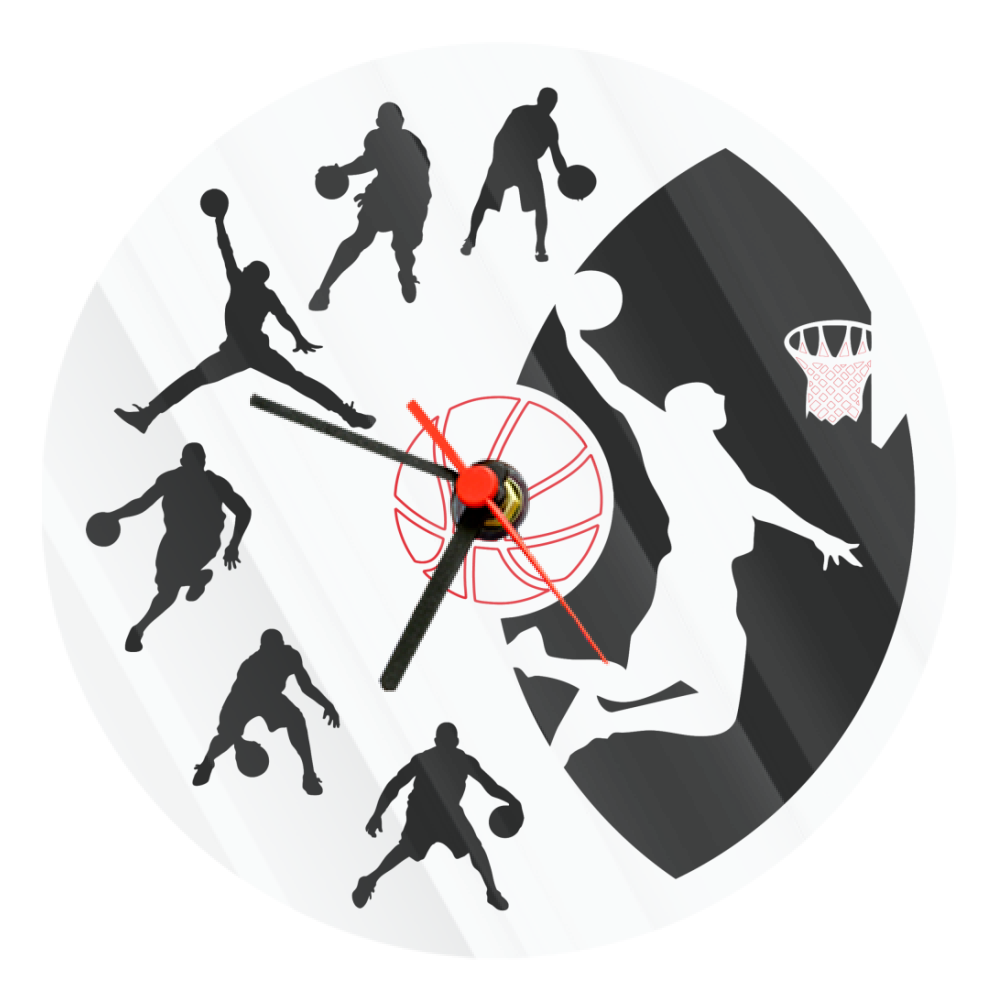 Orologio Vetro Tondo Orologio Basket