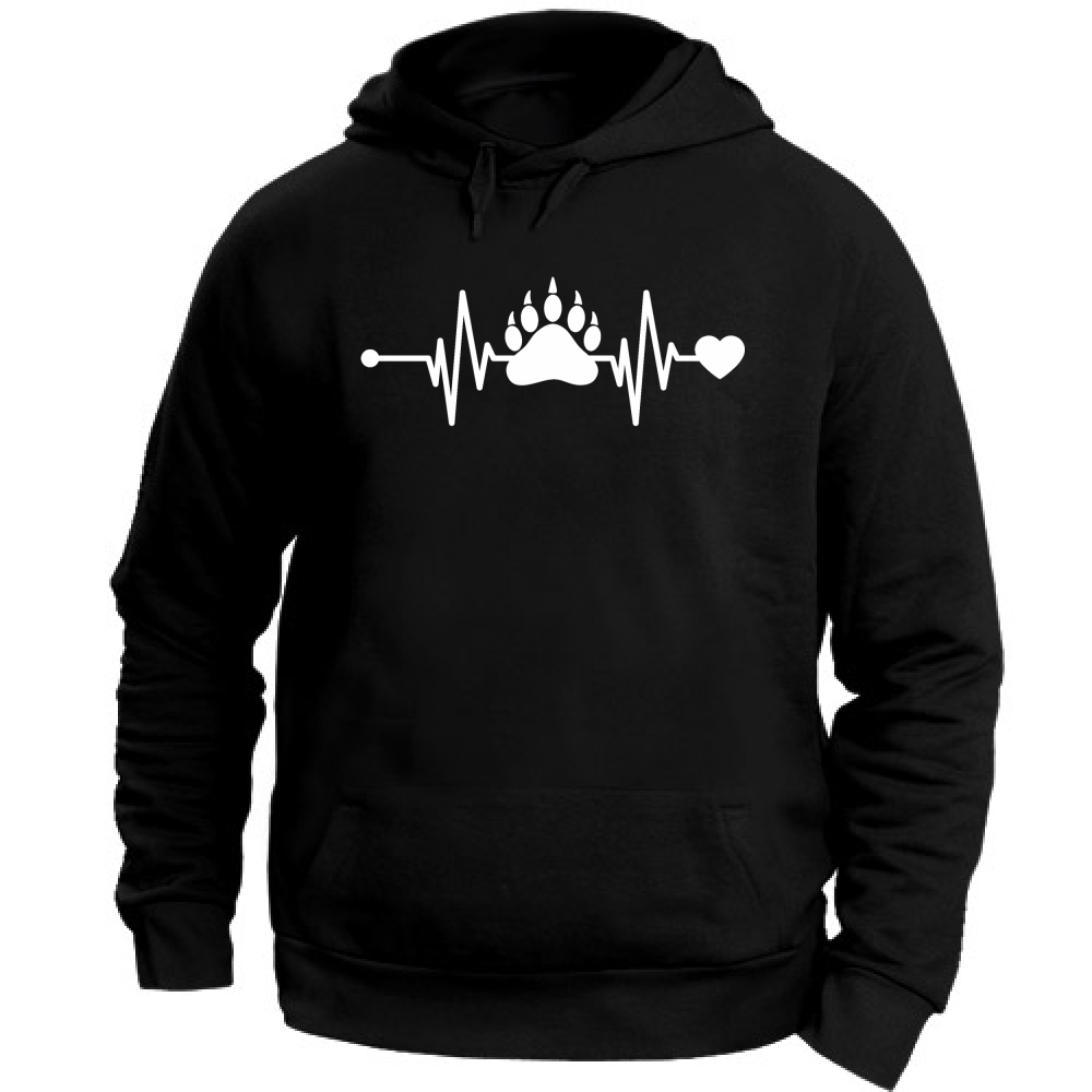 Felpa Unisex con Cappuccio Battito Animale