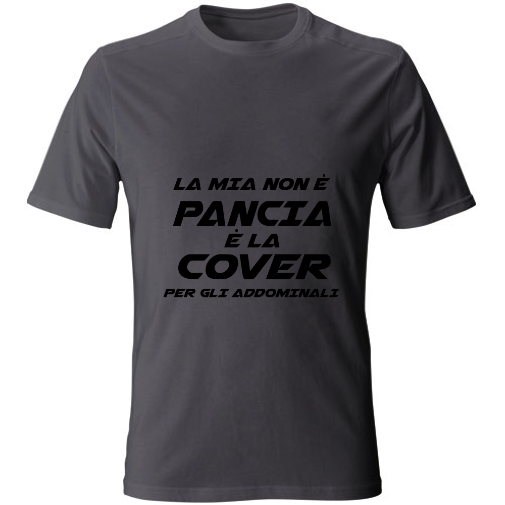 T-Shirt Unisex Large LA MIA NON è PANCIA nera