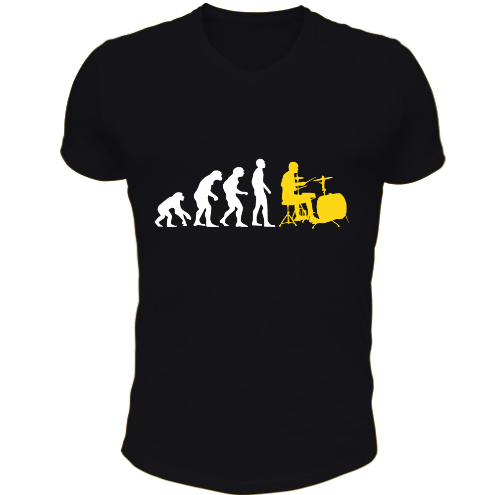 T-Shirt Unisex Scollo V evoluzione  batteria
