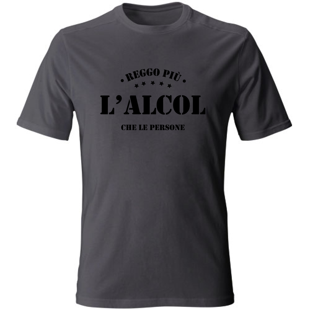 T-Shirt Unisex Large Reggo più l'alcol che le persone