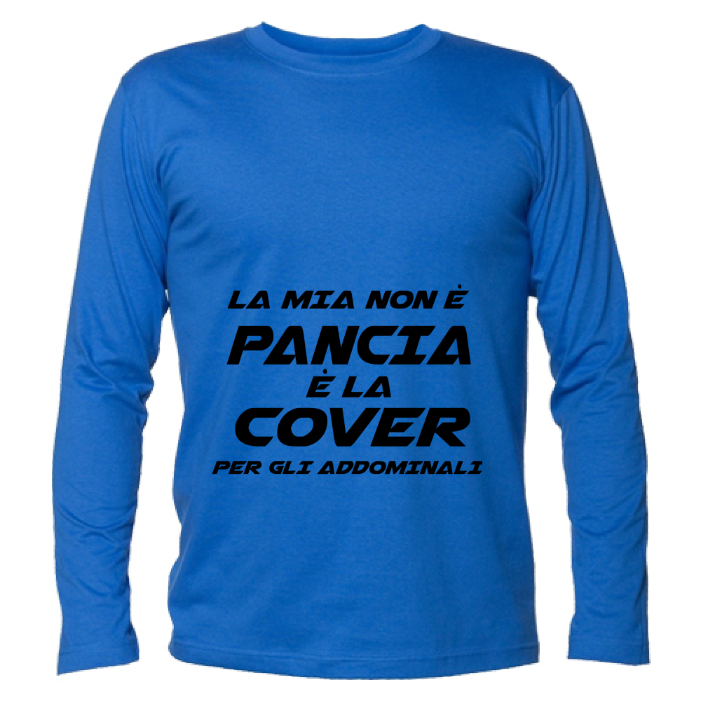 T-Shirt Unisex Manica Lunga LA MIA NON è PANCIA nera