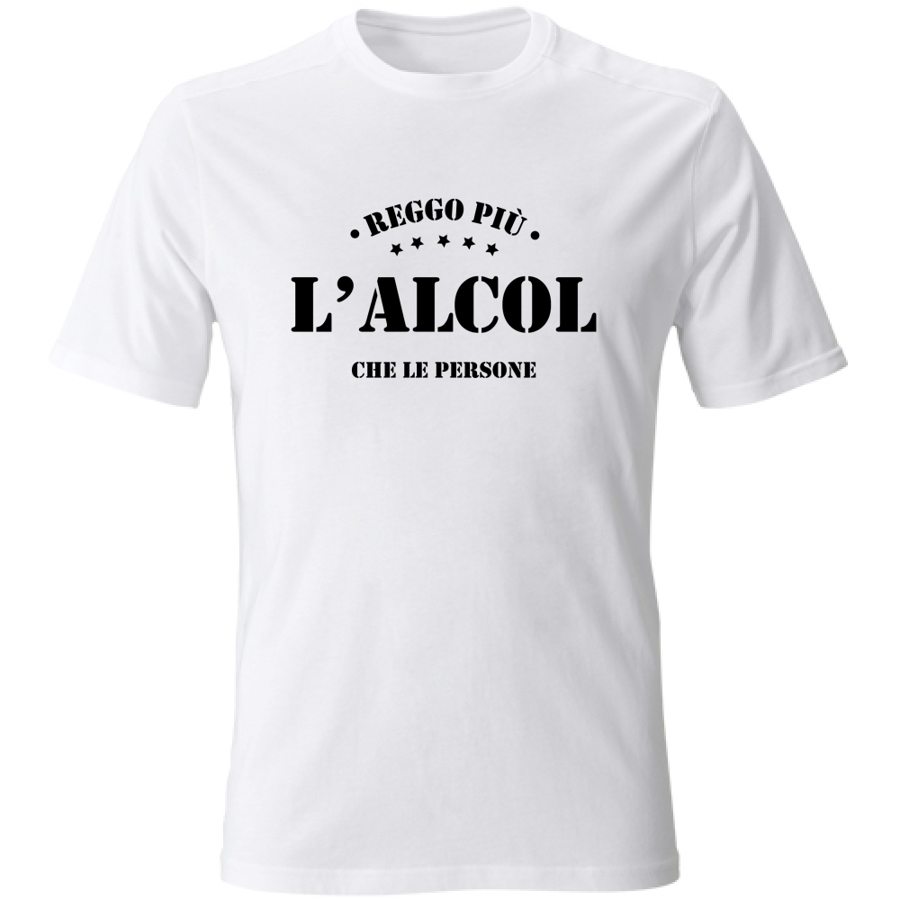 T-Shirt Unisex Large Reggo più l'alcol che le persone