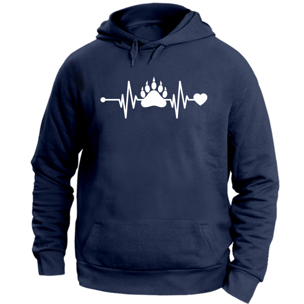 Felpa Unisex con Cappuccio Battito Animale