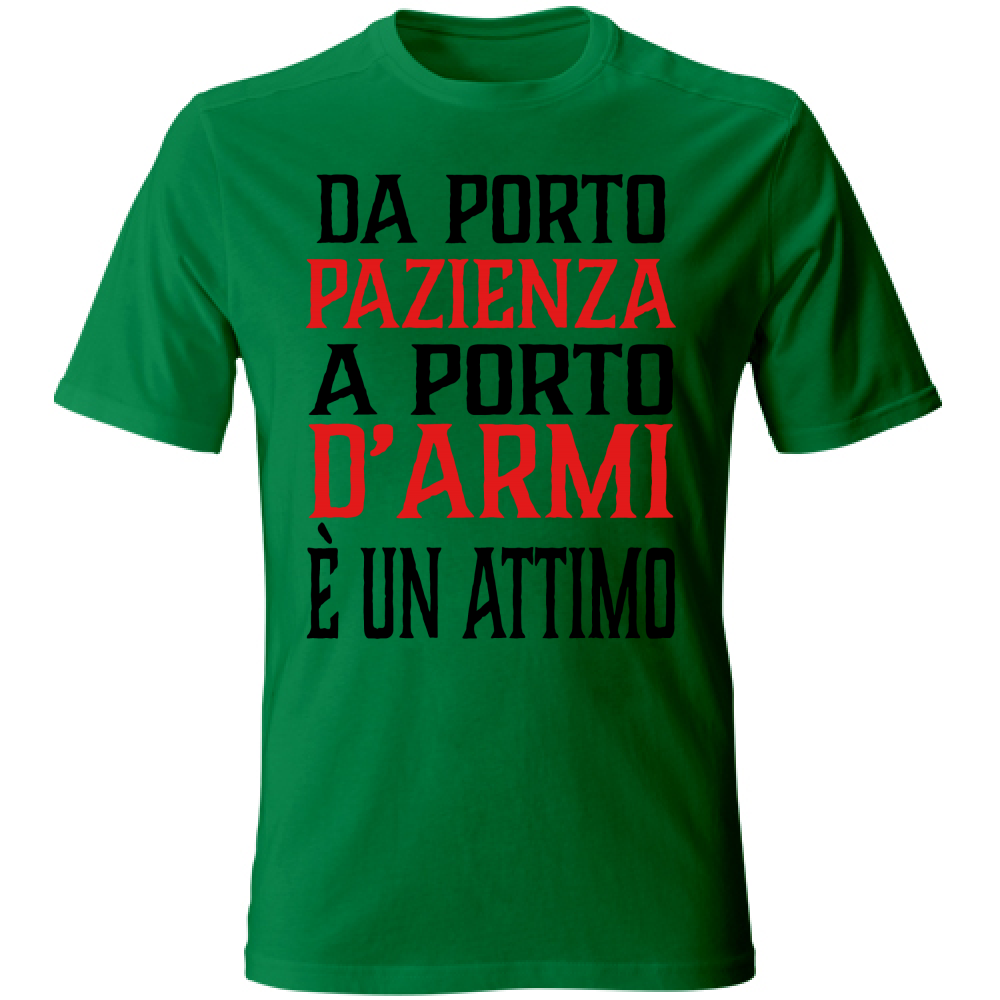 T-Shirt Unisex Da porto pazienza - Nera