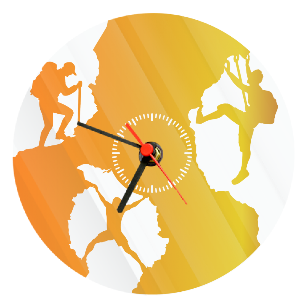 Orologio Vetro Tondo Orologio Montagna