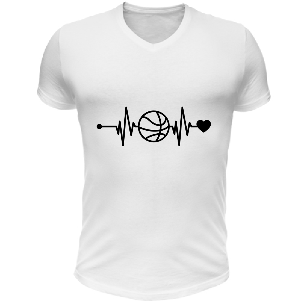 T-Shirt Unisex Scollo V Battito Basket N