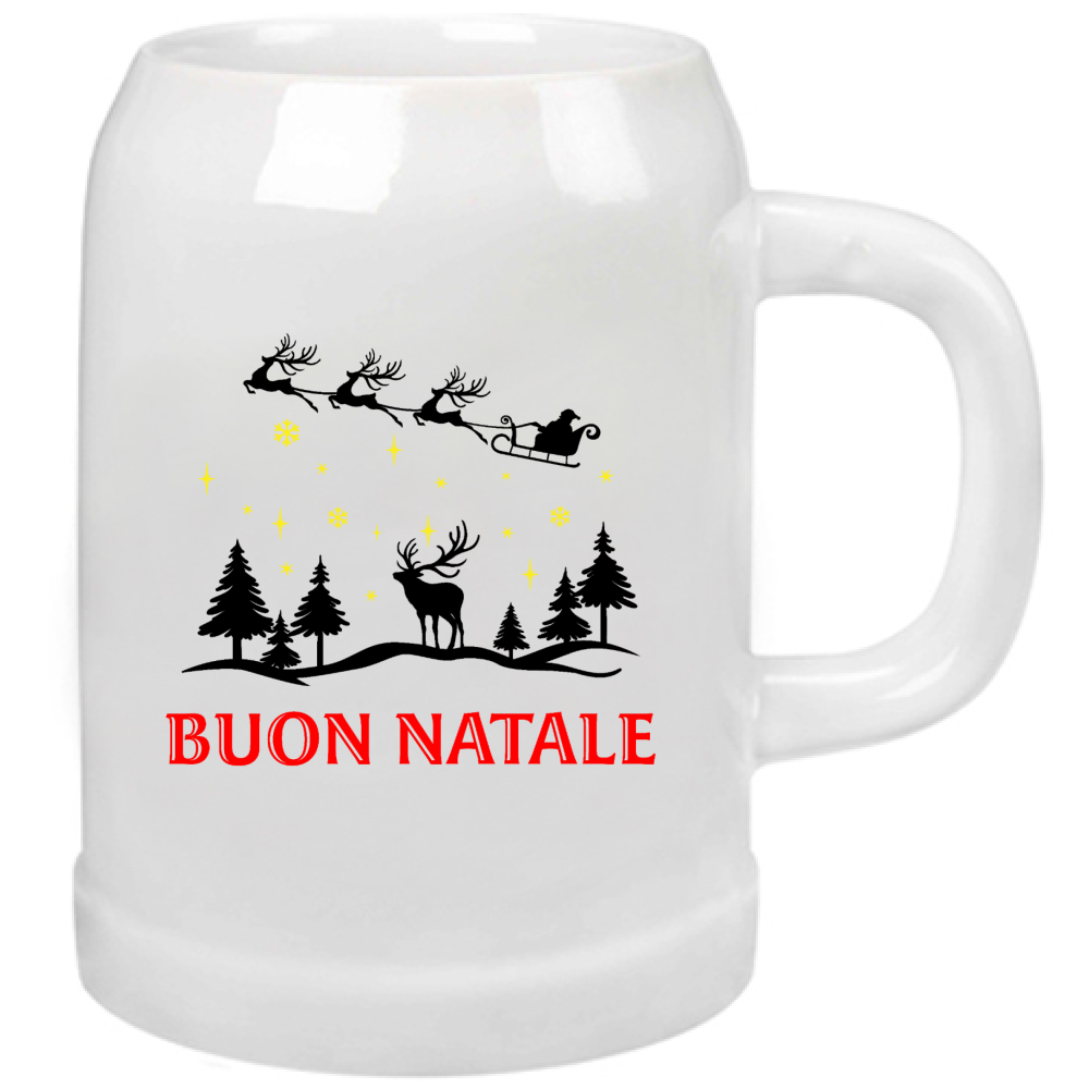 Boccale Birra Buon Natale Tazze B.co