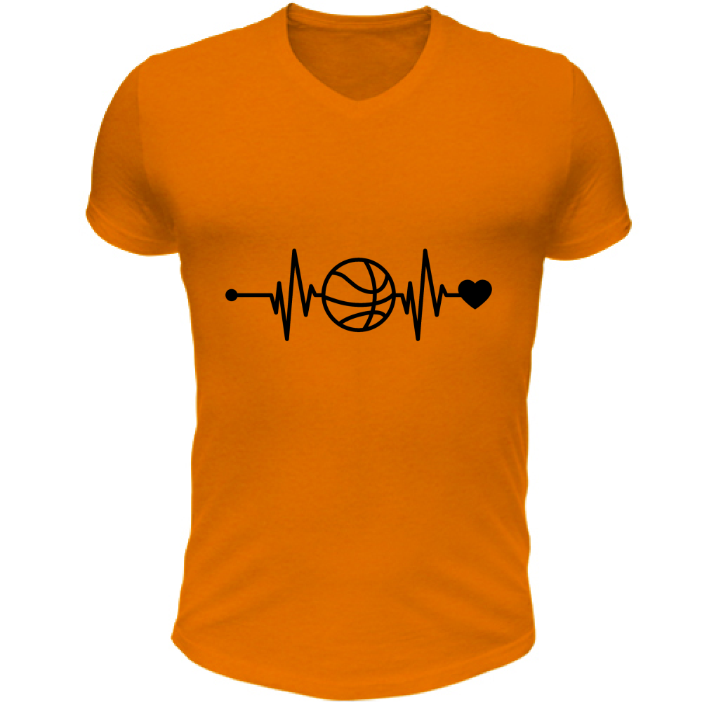 T-Shirt Unisex Scollo V Battito Basket N