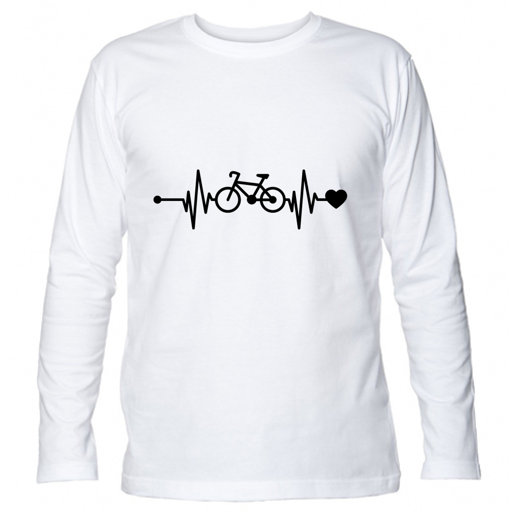 T-Shirt Unisex Manica Lunga Battito Bicicletta N