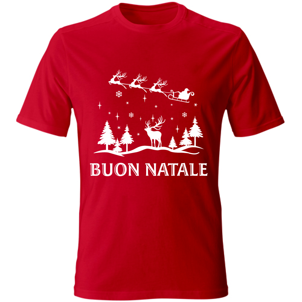 T-Shirt Bambino Buon Natale Paesaggio 1